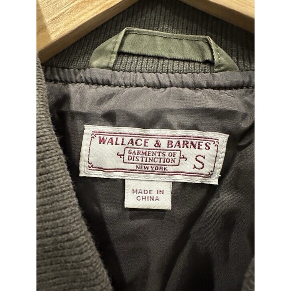 J. CREW Wallace & Barnes Bomber Military Jacket Green Men’s Sz S Small - Picture 3 of 6